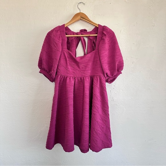 Free People Puff Sleeve Baby Doll Mini Dress - Picture 2 of 7